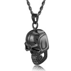 Stainless Steel Skull Pendant (Black)