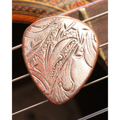 Antique Silver + Copper Guitar Pick
