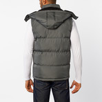 Padded Vest with Removable Hood // Charcoal (S)