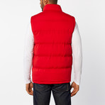 Padded Vest with Fleece Lining // Red (L)