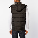 Padded Vest with Camo Lining // Black (S)