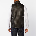 Bicast Leather Vest with Fleece Lining // Black (M)