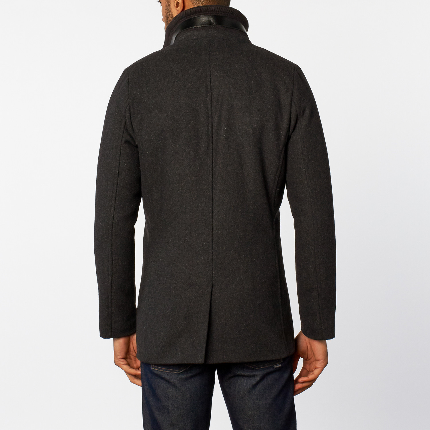 Double Breasted Peacoat // Charcoal (S) - ZINOVIZO - Touch of Modern