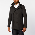 Double Breasted Peacoat // Charcoal (S)