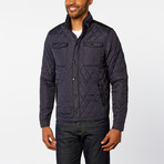 Diamond Quilted Jacket // Navy (L)