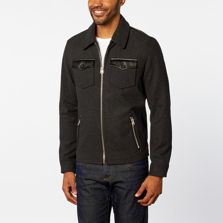 Button-Through Pocket Jacket // Charcoal (S)