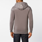 Striped Hoodie // Grey (L)