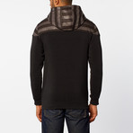 Striped Hoodie // Charcoal (M)