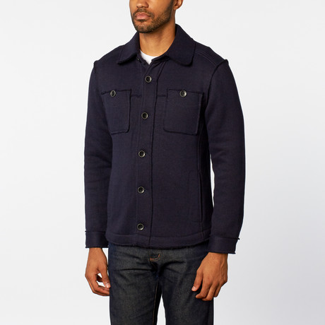 Collared Sweater // Navy (S)