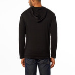 Thermo Button-Up Hoodie // Black (S)