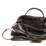 Alpha Leather Duffel Bag (Black)