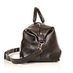Alpha Leather Duffel Bag (Black)