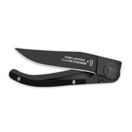 Laguiole Liner Lock Pocket Knife // Black + Teflon