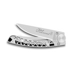 Thiers Liner Lock Pocket Knife // Eiffel Tower Style // Black