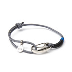 Stainless Steel Egg Hook Adjustable Cuff // Graphite + Black