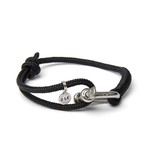 Stainless Steel D-Shackle Adjustable Cuff // Black