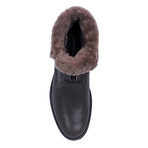 Faux Fur Lined Ankle Boot // Graphite (Euro: 43)