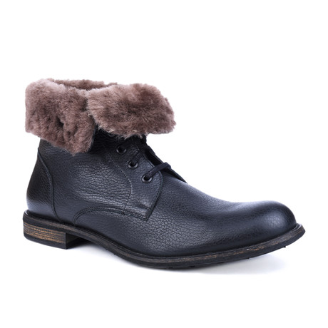Faux Fur Lined Ankle Boot // Black (Euro: 39)