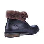 Faux Fur Lined Ankle Boot // Black (Euro: 44)