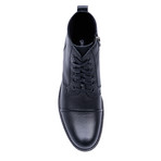 Cap-Toe Lace-Up Ankle Boot // Black (Euro: 40)