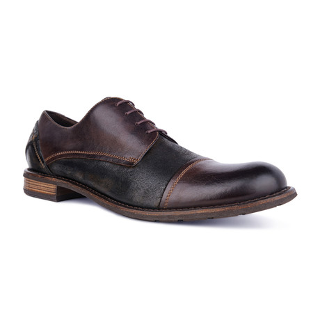 Two-Tone Cap-Toe Derby // Brown + Dark Chocolate (Euro: 39)