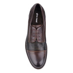 Two-Tone Cap-Toe Derby // Brown + Dark Chocolate (Euro: 39)