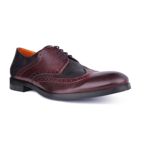 Andy Two-Tone Brogue // Wine + Black (Euro: 39)