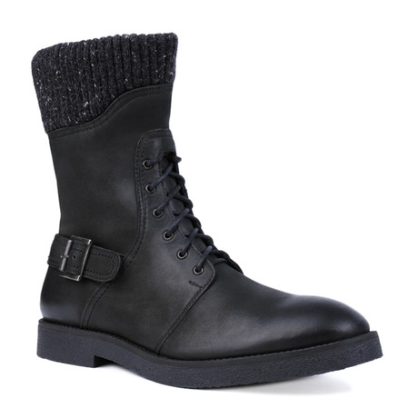 Knit Cuff Boot // Black/Black (Euro: 39)