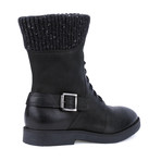 Knit Cuff Boot // Black/Black (Euro: 42)