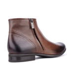 Double Zipper Ankle Boot // Brown (Euro: 39)