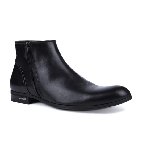 Double Zipper Ankle Boot // Black (Euro: 39)