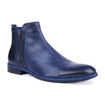 Double Zipper Ankle Boot // Navy Blue (Euro: 39)