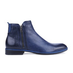 Double Zipper Ankle Boot // Navy Blue (Euro: 39)