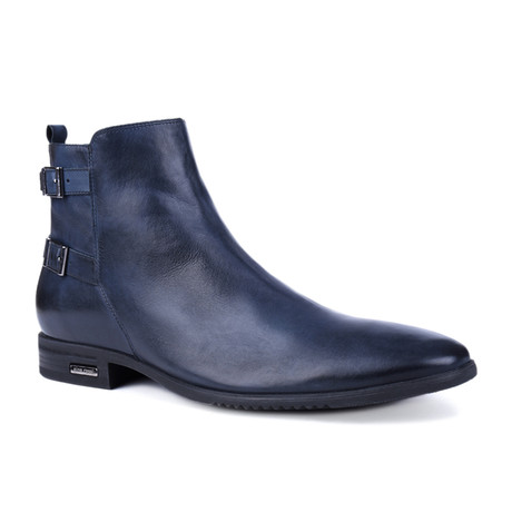 Double Strap Ankle Boot // Navy Blue (Euro: 39)