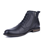 Cap-Toe Lace-Up Ankle Boot // Black (Euro: 40)