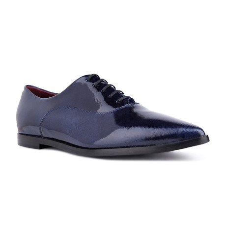 Narni Patent Pointed Toe Oxford // Navy Blue (Euro: 39)