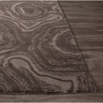 Modern Abstract Microscopic Pattern Wool Area Rug // Brown (5'L x 8'W)