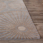 Modern Geometric Microscopic Wool Area Rug // Gray (2'L x 3'W)