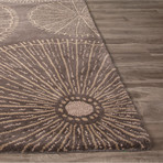 Modern Geometric Microscopic Wool Area Rug // Brown (2'L x 3'W)