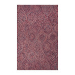 Modern Abstract Feathers Wool Area Rug // Pink (2'L x 3'W)