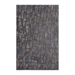 Modern Abstract Microscopic Wool Area Rug // Blue (5'L x 8'W)