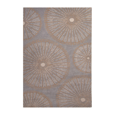 Modern Geometric Microscopic Wool Area Rug // Gray (2'L x 3'W)