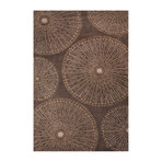 Modern Geometric Microscopic Wool Area Rug // Brown (2'L x 3'W)