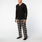 Buffalo Plaid Lounge Set // Black Buffalo Plaid (M)