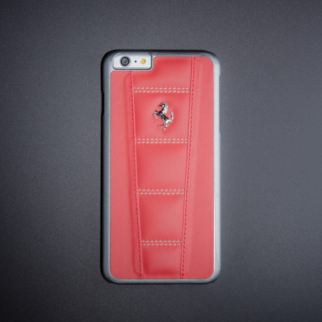 Ferrari Leather Hard Case // Red + Beige (iPhone 6/6s)