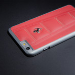 Ferrari Leather Hard Case // Red + Beige (iPhone 6/6s)