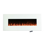 Northwest White Electronic Fireplace + Wall Mount + Floor Stand