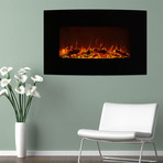 Northwest Electric Fireplace + Wall Mount + Floor Stand // Curved