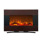 Northwest Electric Fireplace + Wall Mount + Floor Stand // Mahogany