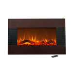 Northwest Electric Fireplace + Wall Mount + Floor Stand // Mahogany